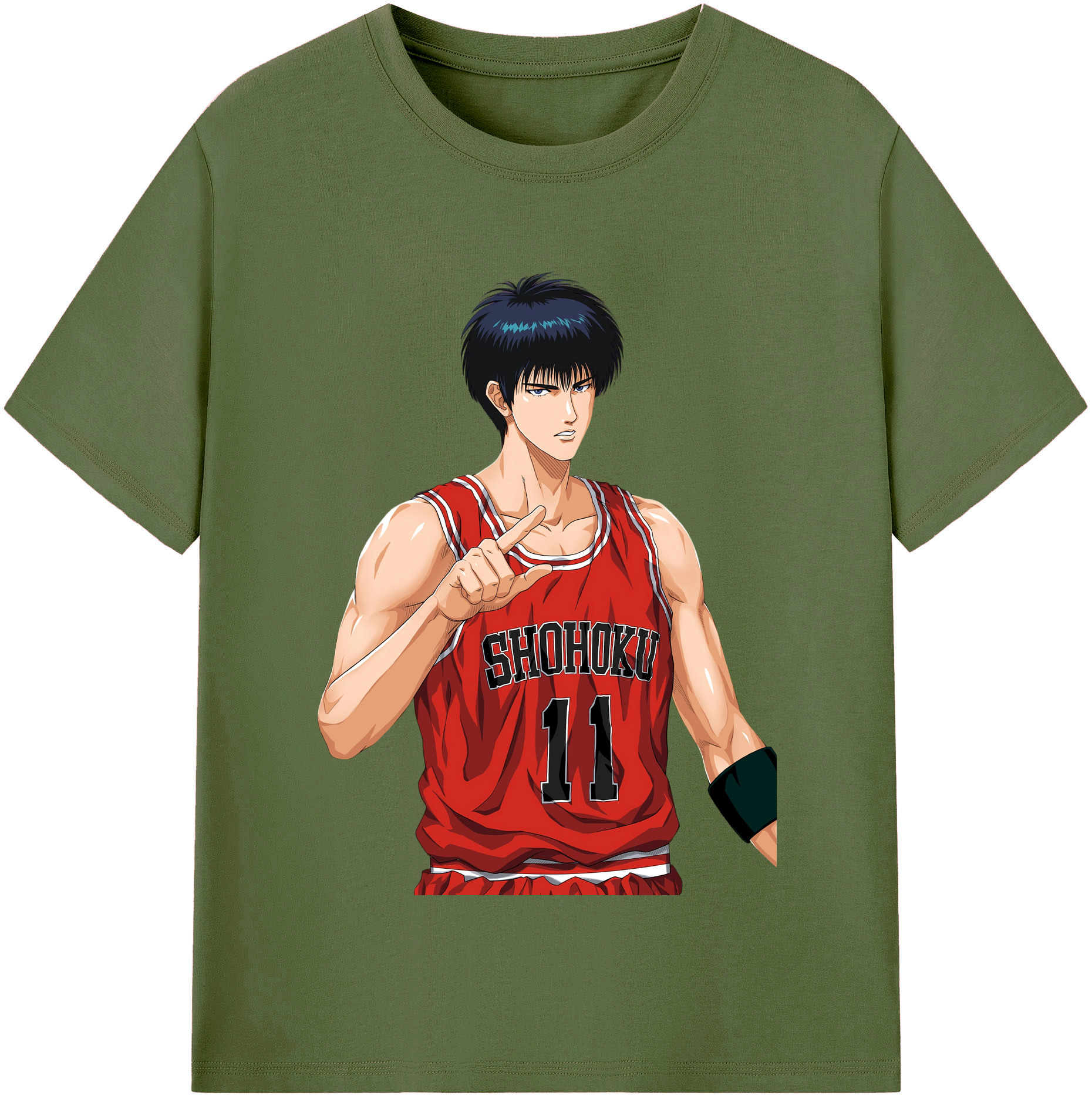 SLAM DUNK／スラムダンク 綿100％半袖Tシャツ（フロントプリント）